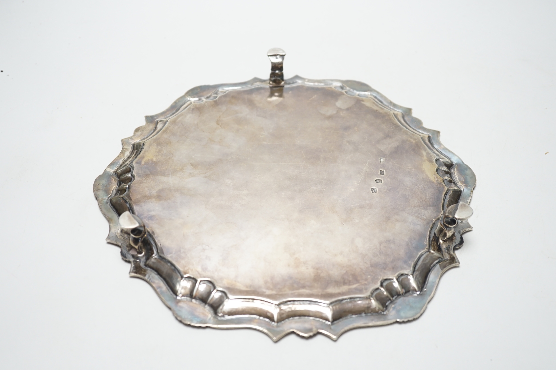 A George II silver salver, by Robert Abercromby, London, 1739, 28.8cm, 24.8oz.